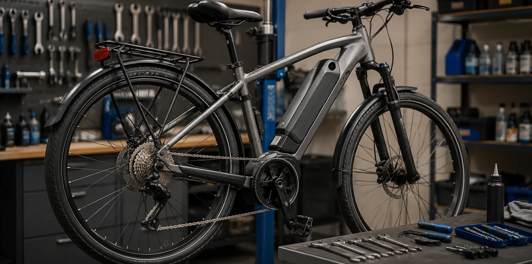 Mechaniczny serwis roweru elektrycznego
